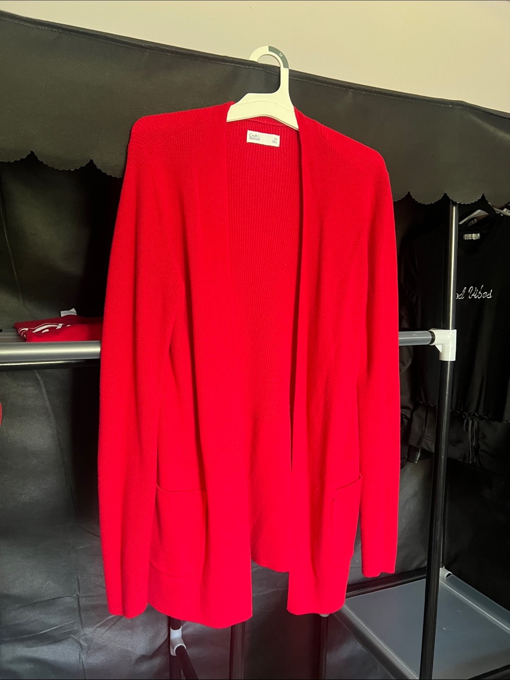 croft & barrow Bright Red Open-Front Women’s Cardigan